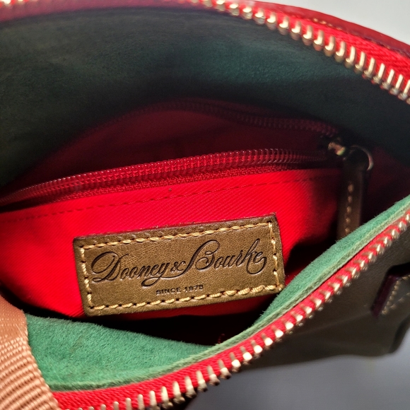 Dooney and Bourke Florentine leather crossbody army green bag - Picture 14 of 16